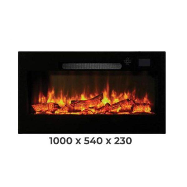 Pao 100 cm Elektrikli Şömine Cam Çerçeve (Isılı, Ses Efektli, Çok Fonksiyonlu)